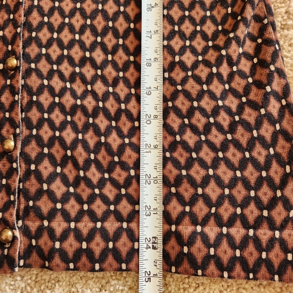 NWT Charter Club Cardigan Size Medium Petite Colors Brown Black & Tan - Picture 4 of 7